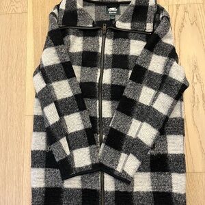 Roots Black & White Check Zip-Up Jacket